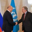 Premier Michaił Miszustin (z lewej) i sekretarz generalny OZN Antonio Guterres