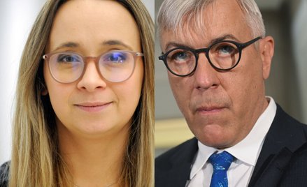 Posłanka Razem Marcelina Zawisza radzi posłowi KO Romanowi Giertychowi napić się wody