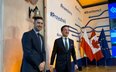 Debiut giełdowy Lumina Metals. Jordan Pandoff prezes Lumina Metals oraz prezes GPW  Tomasz Bardziłow