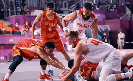Mecz Polska - CHRL. Pierwszy z prawej Szymon Rduch, drugi Paweł Pawłowski