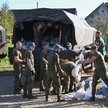 Wojsko zaangażowane w umacnianie wałów we wsi Prawików w powiecie wołowskim