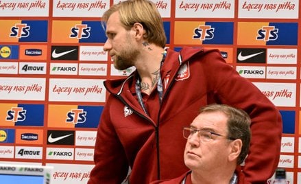 Tymoteusz Puchacz i Jan Urban na konferencji prasowej