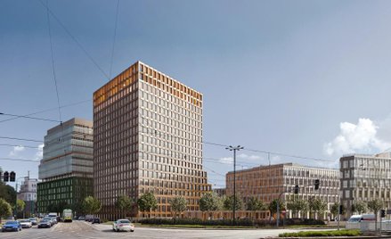 Nowy Rynek w Poznaniu z nowym biurowcem