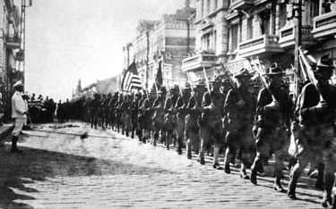 Amerykańscy żołnierze we Władywostoku podczas alianckiej interwencji w Rosji, 1 sierpnia 1918 r.