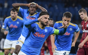 Radość piłkarzy Napoli po zdobyciu bramki w meczu z Legią