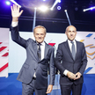 Przewodniczący PO Donald Tusk i szef klubu parlamentarnego KO Borys Budka