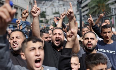 Tragedia w szpitalu w Strefie Gazy wywołała manifestacje Palestyńczyków na Zachodnim Brzegu