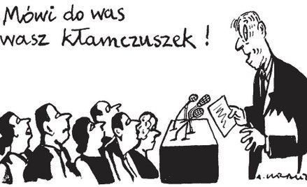 Komentarz rysunkowy. Mówi kłamczuszek