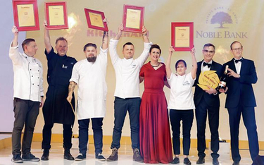 Zdobywcy nagród: od lewej Paweł Oszczyk, Michał Bryś, Adrian Klonowski, Michał Kuter, Justyna Adamcz