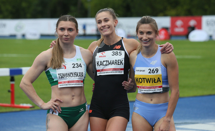 Kryscina Cimanouska (z lewej) podczas mistrzostw Polski w Gorzowie była druga na 200 m – za Natalią 