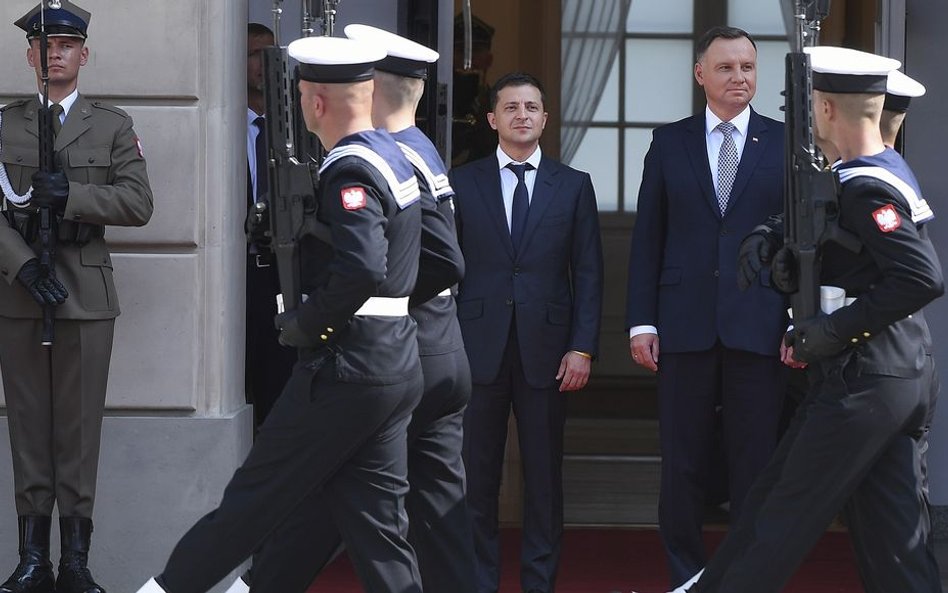 Prezydenci Ukrainy i Polski - Wołodymyr Zełenski i Andrzej Duda