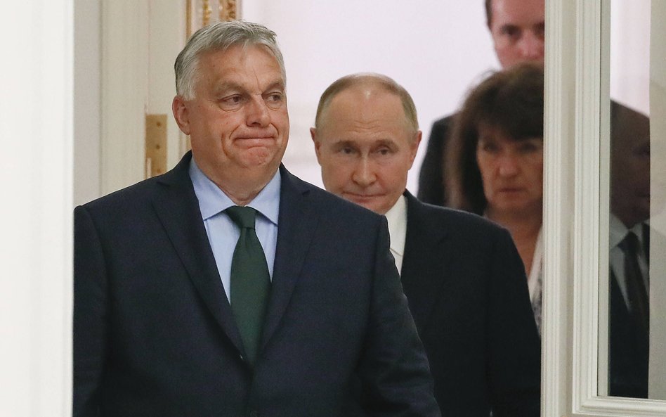 Viktor Orbán podczas spotkania z Władimirem Putinem na Kremlu, fot. z lipca 2024 r.