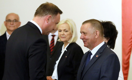 Prezydent Andrzej Duda spotkał się niedawno z prezesem Marianem Banasiem (zdjęcie z 2019 r.)