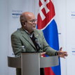 Rastislav Káčer i Dmytro Kułeba na konferencji prasowej w Kijowie