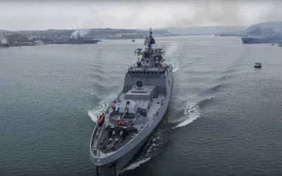 Rosyjski okręt na Morzu Czarnym