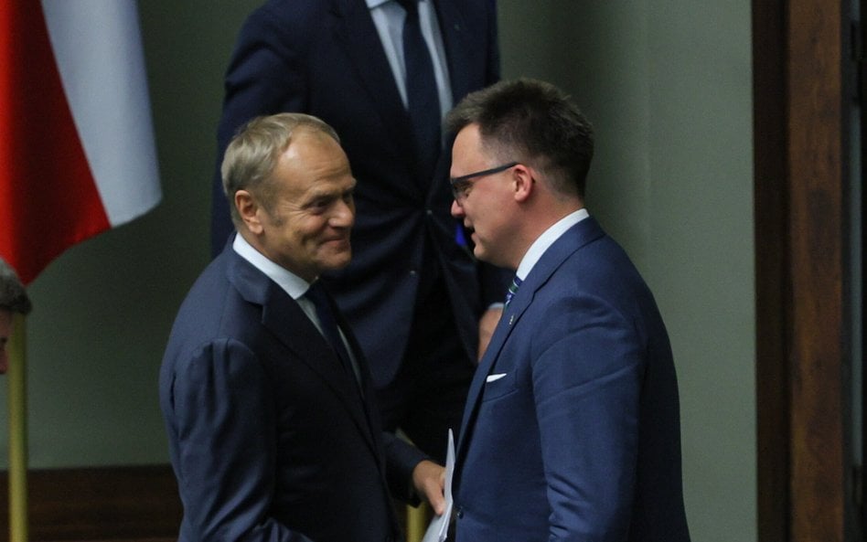 Donald Tusk i Szymon Hołownia
