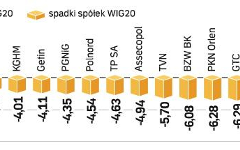 Najniższy wymiar kary wśród dużych firm dostały Lotos i Bioton, których kursy spadły o 2,4 proc. Nat