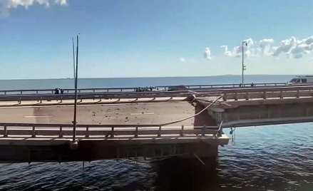 Uszkodzony most na Krymie