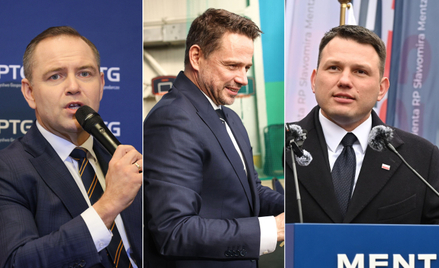 Karol Nawrocki, Rafał Trzaskowski i Sławomir Mentzen