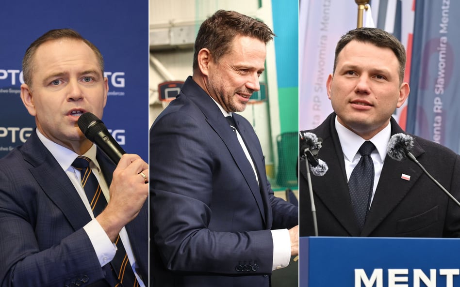 Karol Nawrocki, Rafał Trzaskowski i Sławomir Mentzen