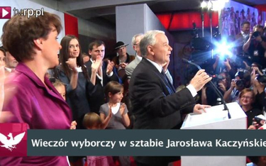 Wieczór wyborczy w sztabie Jarosława Kaczyńskiego