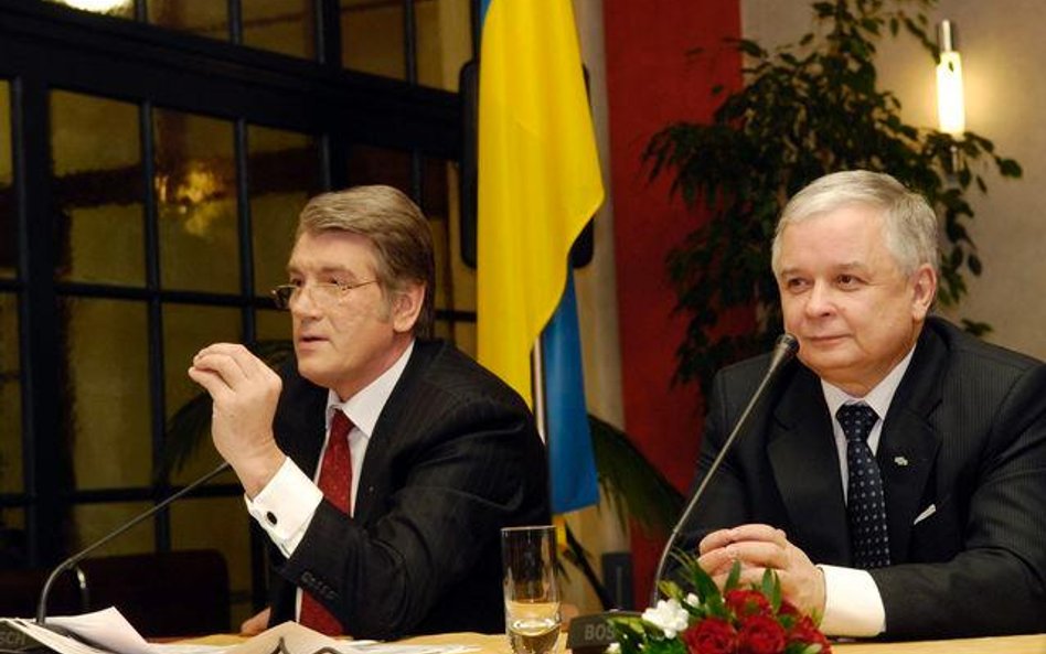 Lech Kaczyński i Wiktor Juszczenko w styczniu 2009 roku