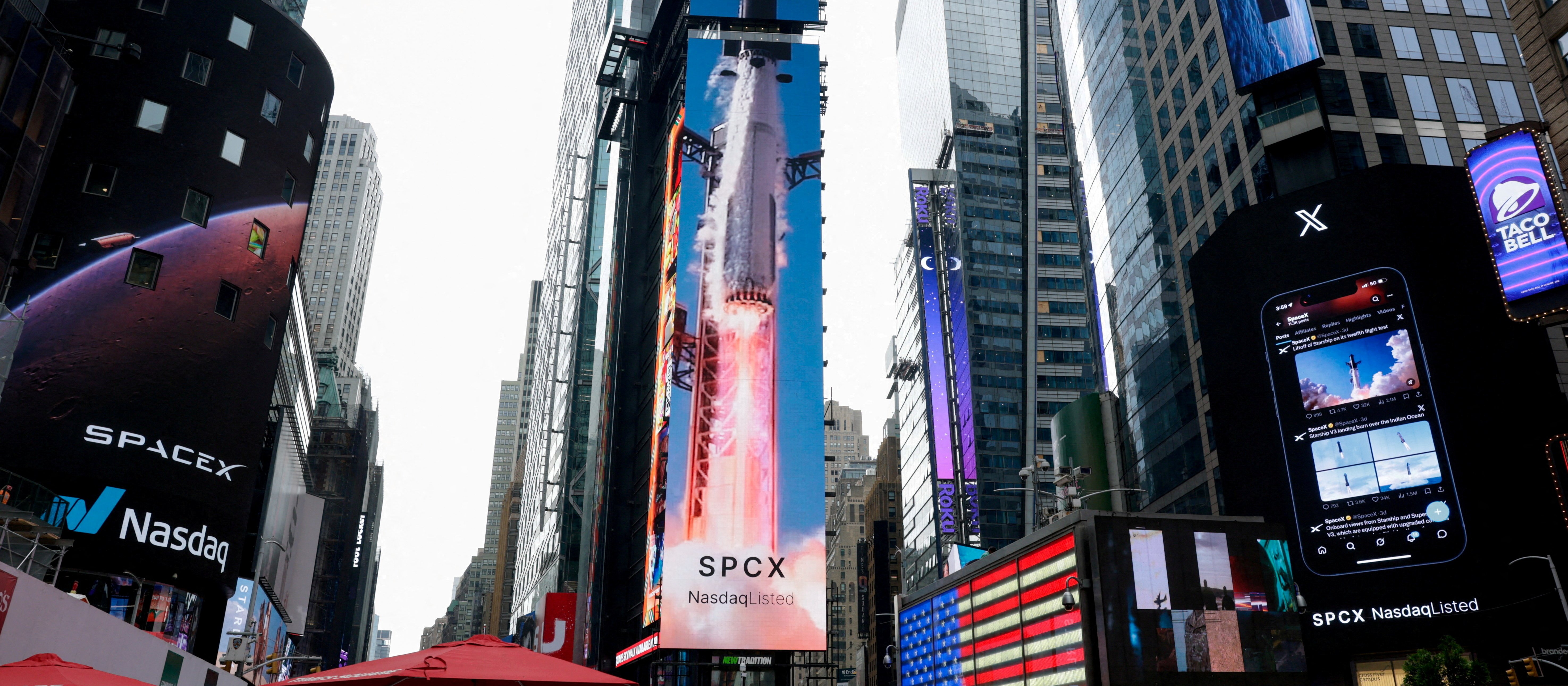 SpaceX blisko ceny z IPO, ale Wall Street wieszczy potężne wzrosty mimo przeceny
