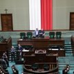 Przygotowania na sali obrad, dzień przed pierwszym posiedzeniem Sejmu X kadencji