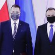 Prezydent RP Andrzej Duda (P) i minister edukacji Przemysław Czarnek (L)