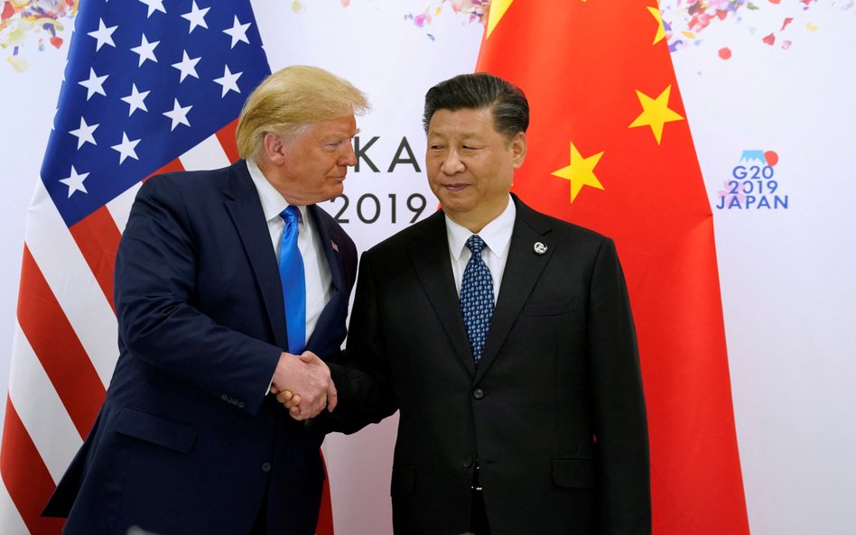 Donald Trump i prezydent Chin Xi Jinping w czerwcu 2019 r.