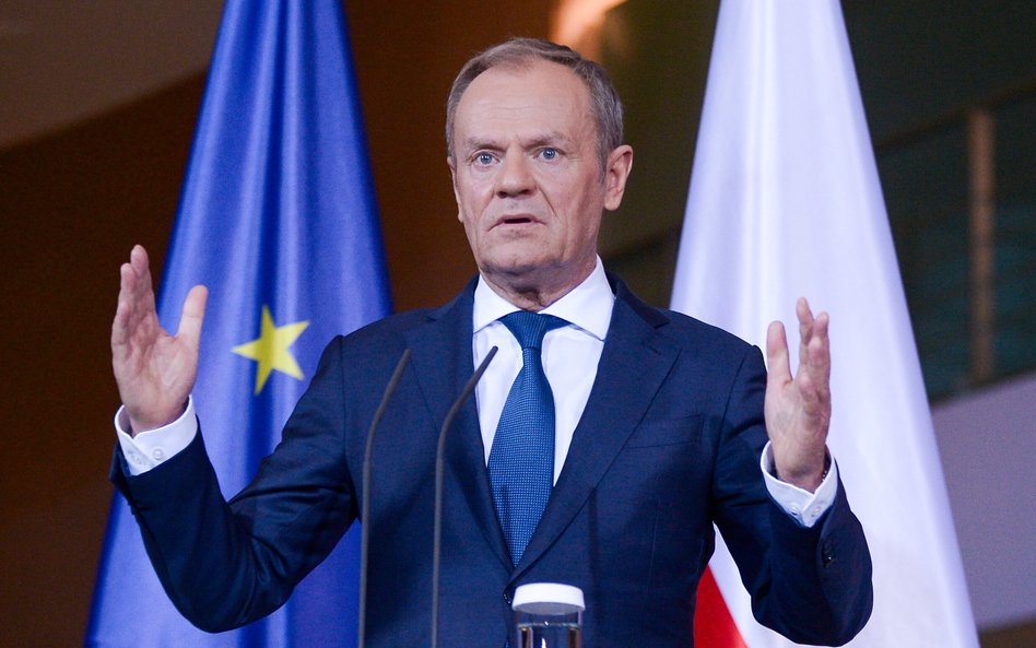 Premier Donald Tusk, przewodniczący Platformy Obywatelskiej.