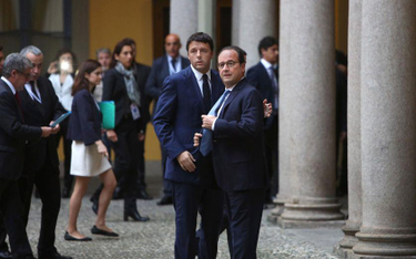 Francja i Włochy chcą razem przebudować strefę euro. Na zdj. François Hollande i Matteo Renzi