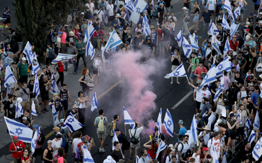 Protest w Jerozolimie z powodu zmian w sądownictwie, fot. z 24 lipca