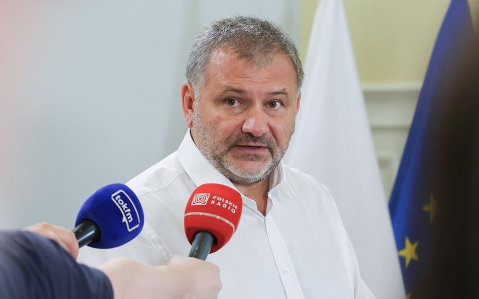 Minister sprawiedliwości, prokurator generalny Waldemar Żurek podczas  konferencji prasowej dotycząc