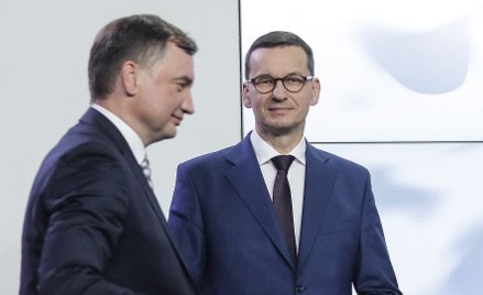 Minister sprawiedliwości Zbigniew Ziobro i premier Mateusz Morawiecki