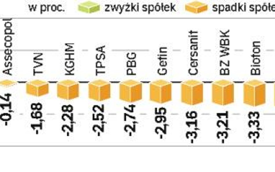 Indeks największych spółek stracił w piątek 3,7 proc. . Analitycy zapowiadali, że WIG20 przypuści sk