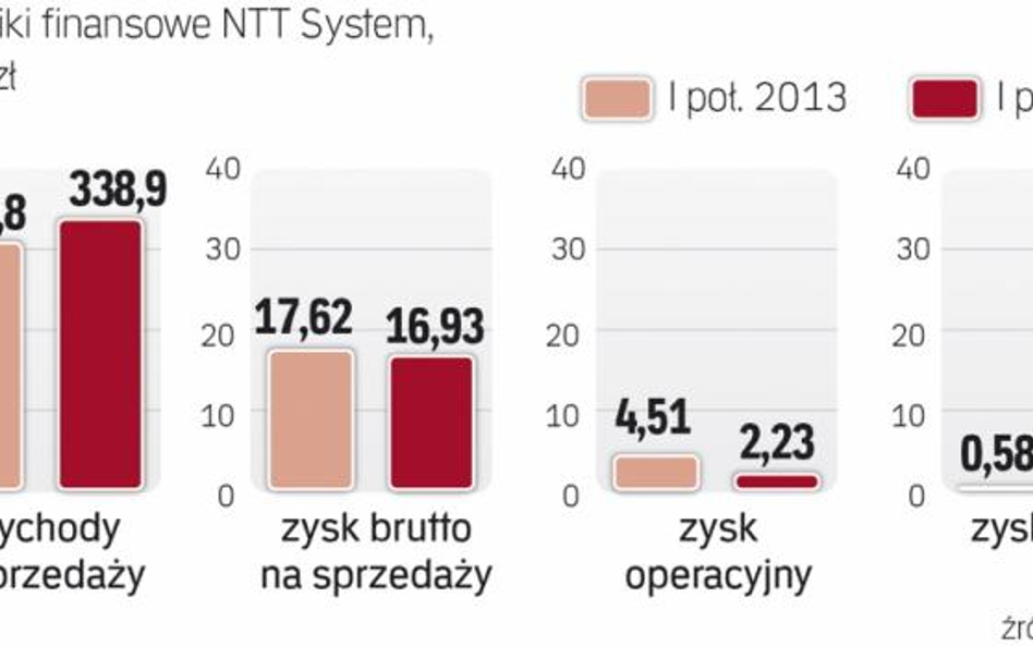 Problemem NTT System jest niska rentowność