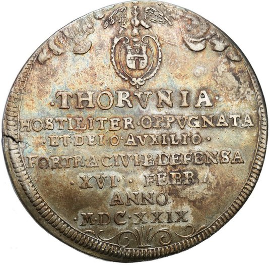 Talar z 1629 roku z widokiem płonącego Torunia