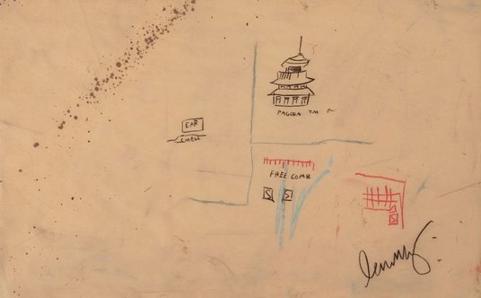 "&quot;Free Comb with Pagoda&quot; Jean-Michela Basquiata"