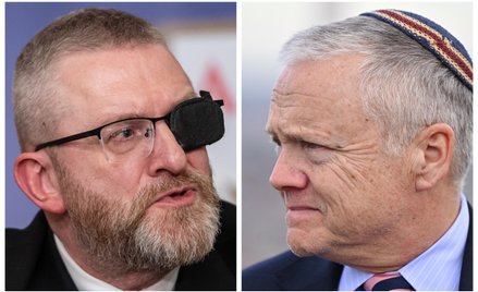 Ambasador USA w Polsce Thomas Rose i Grzegorz Braun