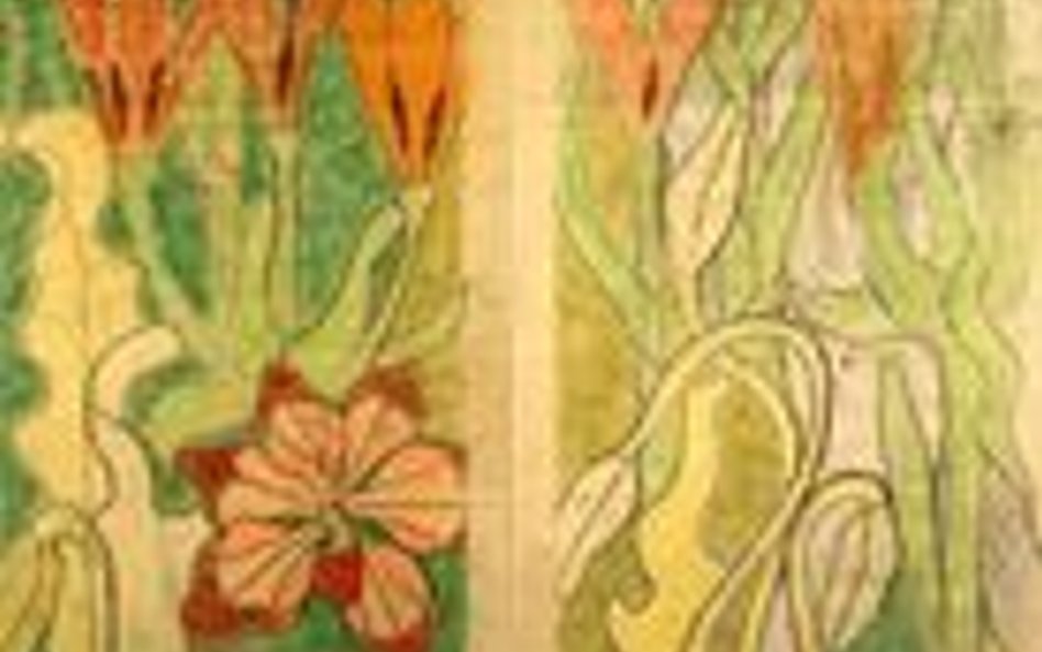 Żywioł ognia (II). Projekt witraża do okna prezbiterium kościoła Franciszkanów w Krakowie, 1897 past