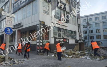 Kolaborujący z Rosjanami mer Doniecka umieszcza na Telegramie zdjęcia zniszczeń w mieście