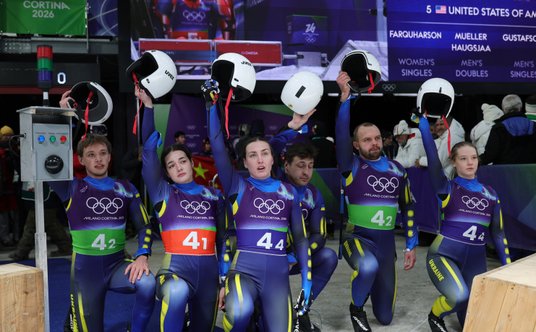 Gest uczestników ukraińskiej sztafety saneczkarskiej