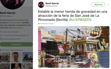 Hiszpania: Wypadek na wesołym miasteczku. Są ranni