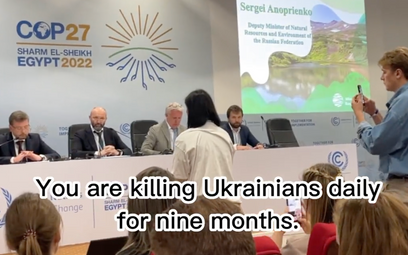 COP27: Polskie i ukraińskie aktywistki przerwały panel delegacji z Rosji. "Zbrodniarze"