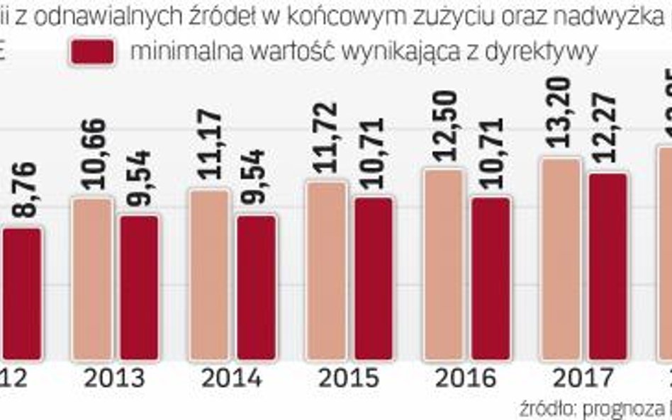 Według ekspertów w tym roku Polska zejdzie ze ścieżki realizacji celu OZE