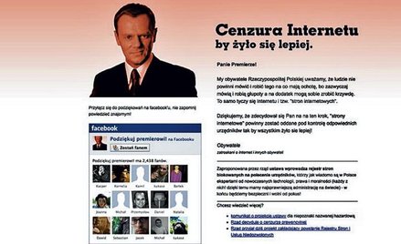 „Podziękuj premierowi” to jedna z wielu akcji prowadzonych przez internautów przeciw próbom cenzury 