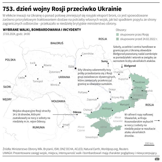 Tak wyglądała sytuacja na froncie w 753 dniu wojny