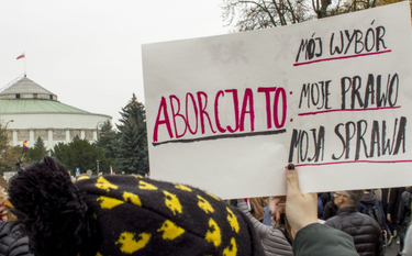 Protest pod Sejmem ws. prawa do przerwania ciąży