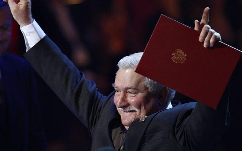 Lech Wałęsa podczas obchodów 25. rocznicy Nagrody Nobla